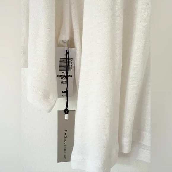 Babaton The Group NEW Foundation Relaxed Crop Top in White Size Medium - Picture 5 of 8